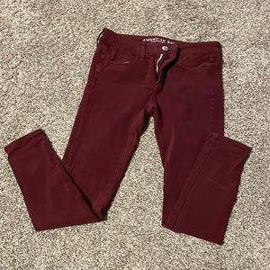 Woman’s Maroon Jeggings